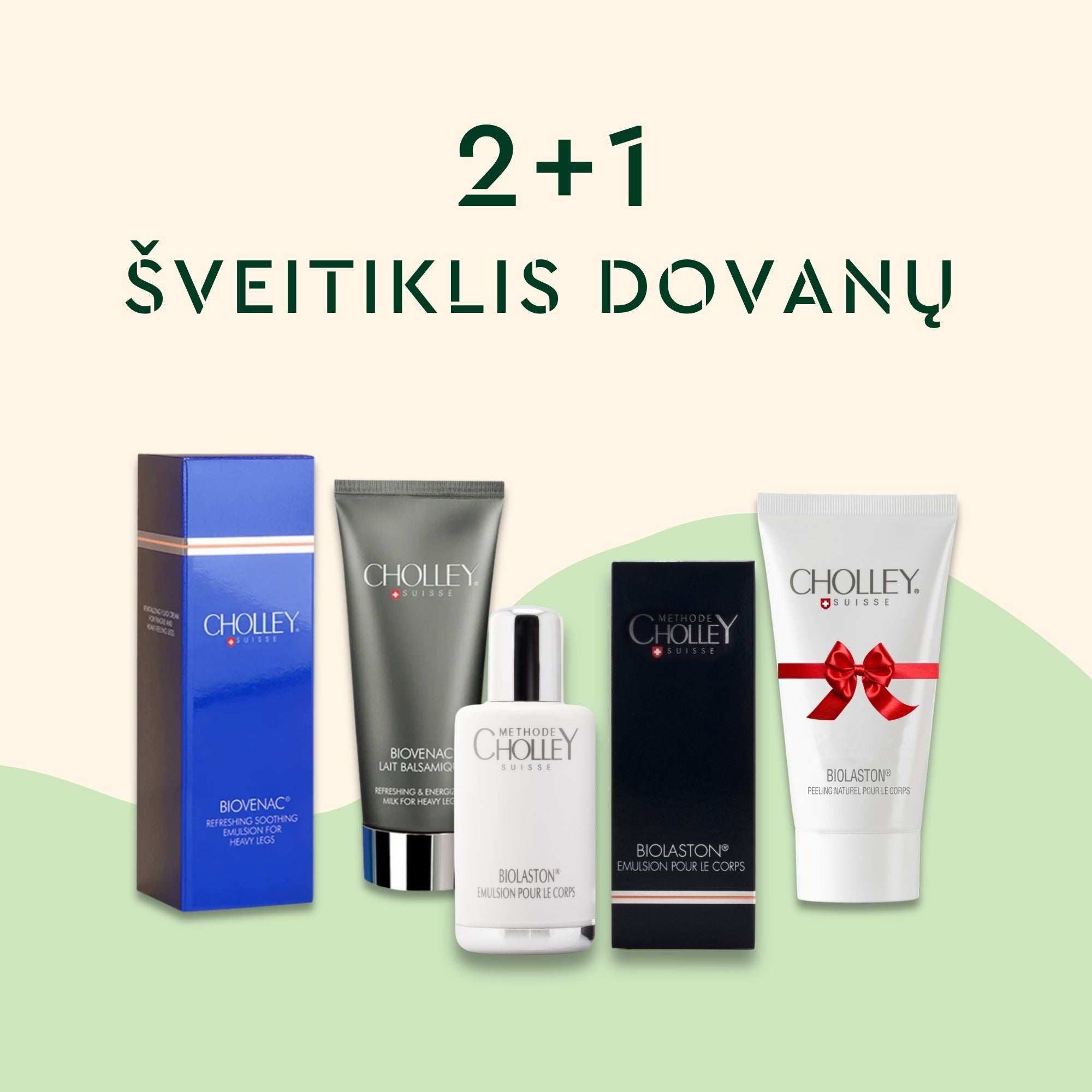 CHOLLEY Lengvų ir pailsėjusių kojų rinkinys (rinkinio vertė - 191 €)