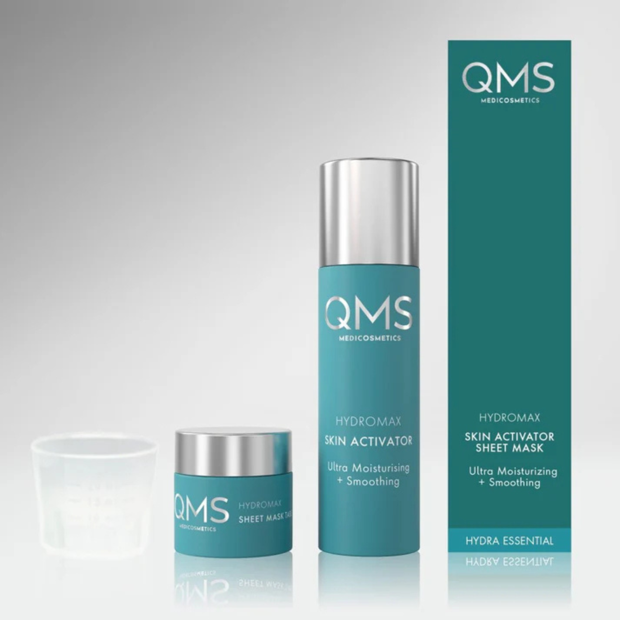 QMS Hydromax Skin Activator lakštinės veido kaukės, 4 vnt