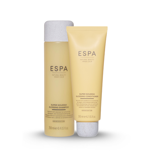 ESPA Super Nourish Glossing plaukų šampūno ir kondicionieriaus rinkinys