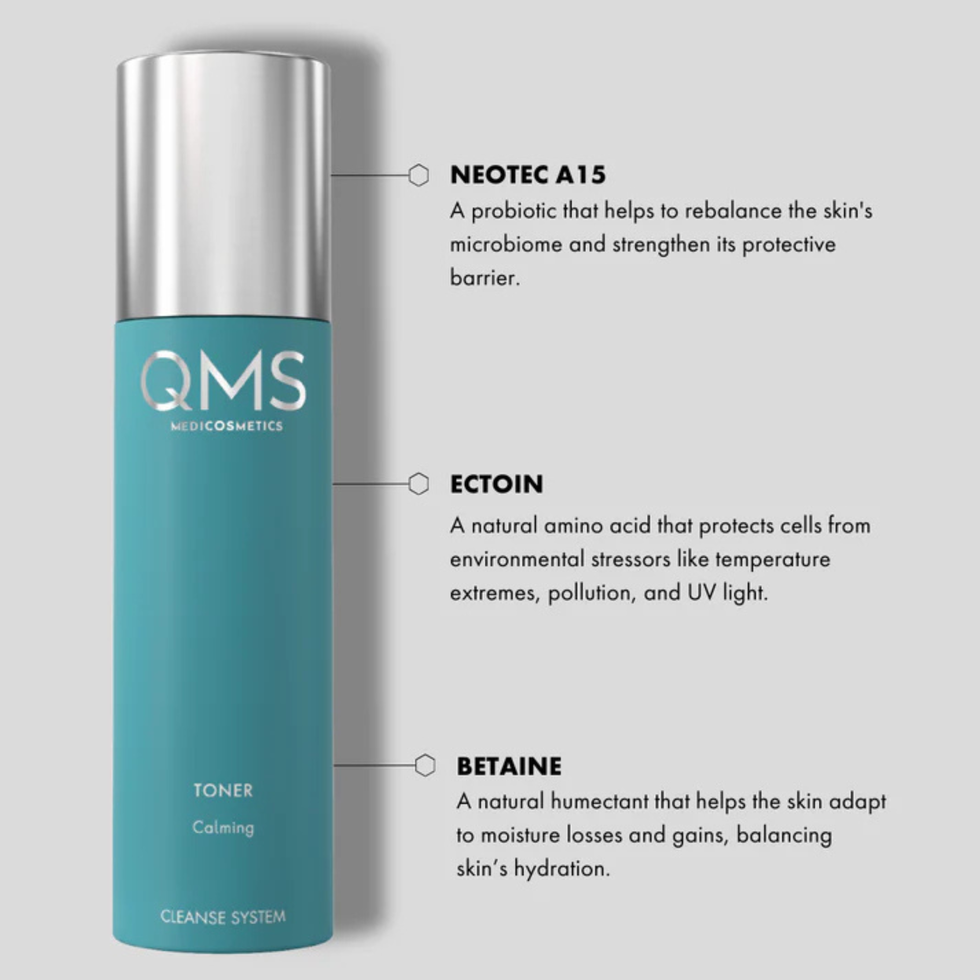 QMS Calming Toner veido tonikas, 200ml