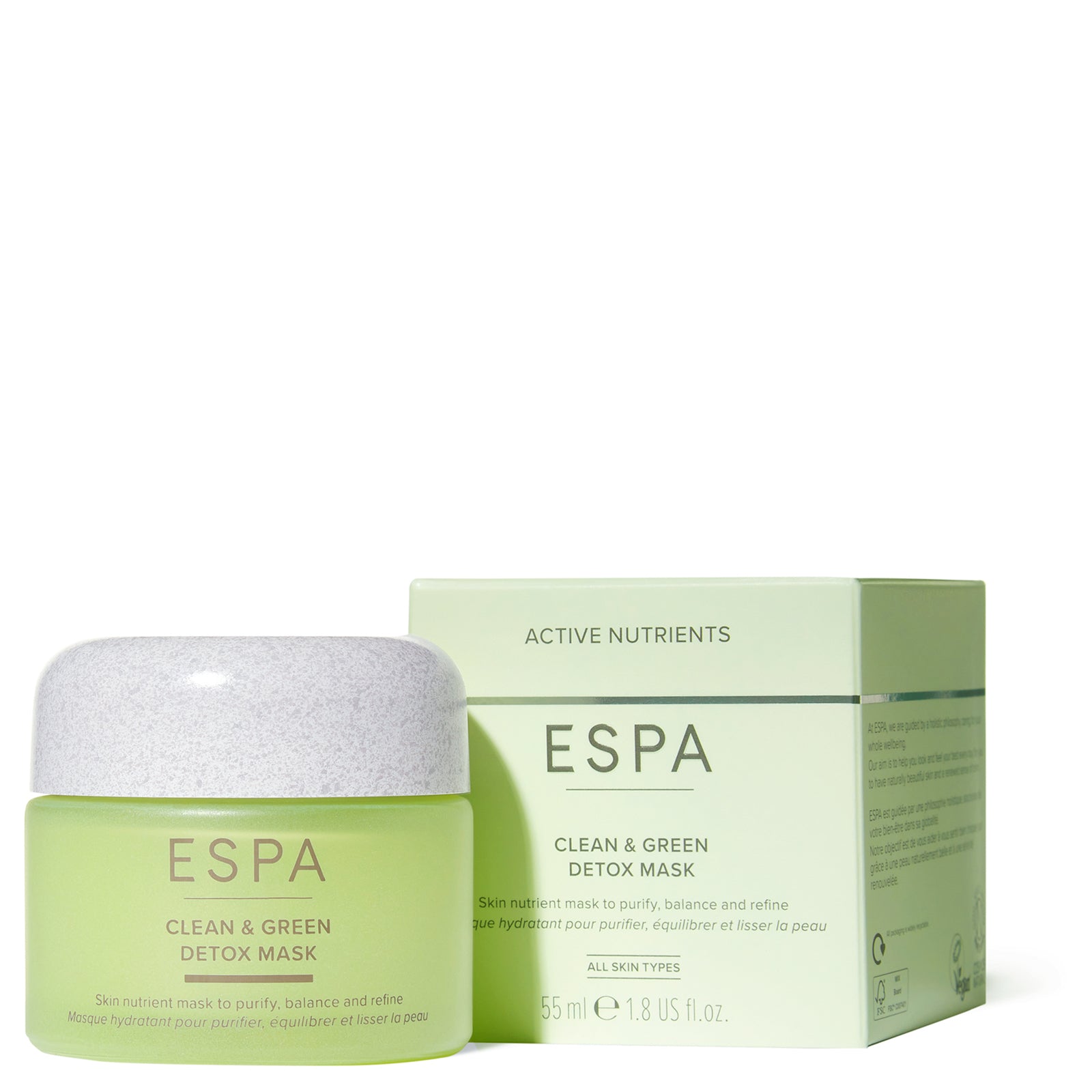 ESPA Clean & Green detoksikuojanti veido kaukė, 55 ml